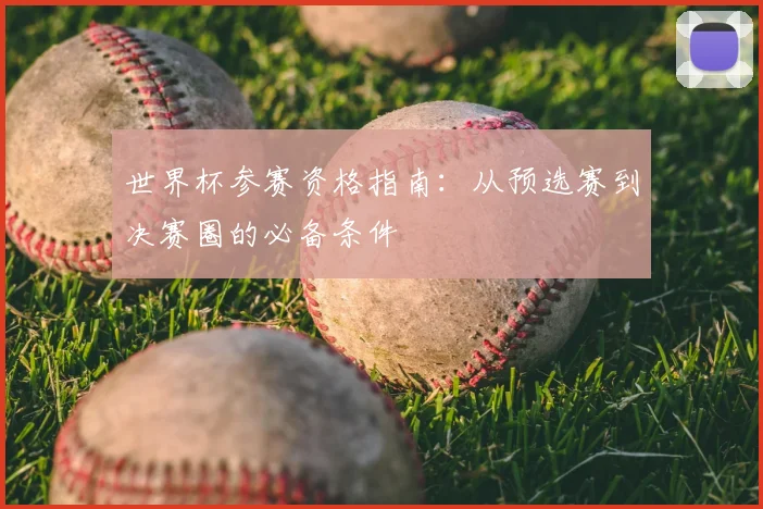 世界杯参赛资格指南:从预选赛到决赛圈的必备条件